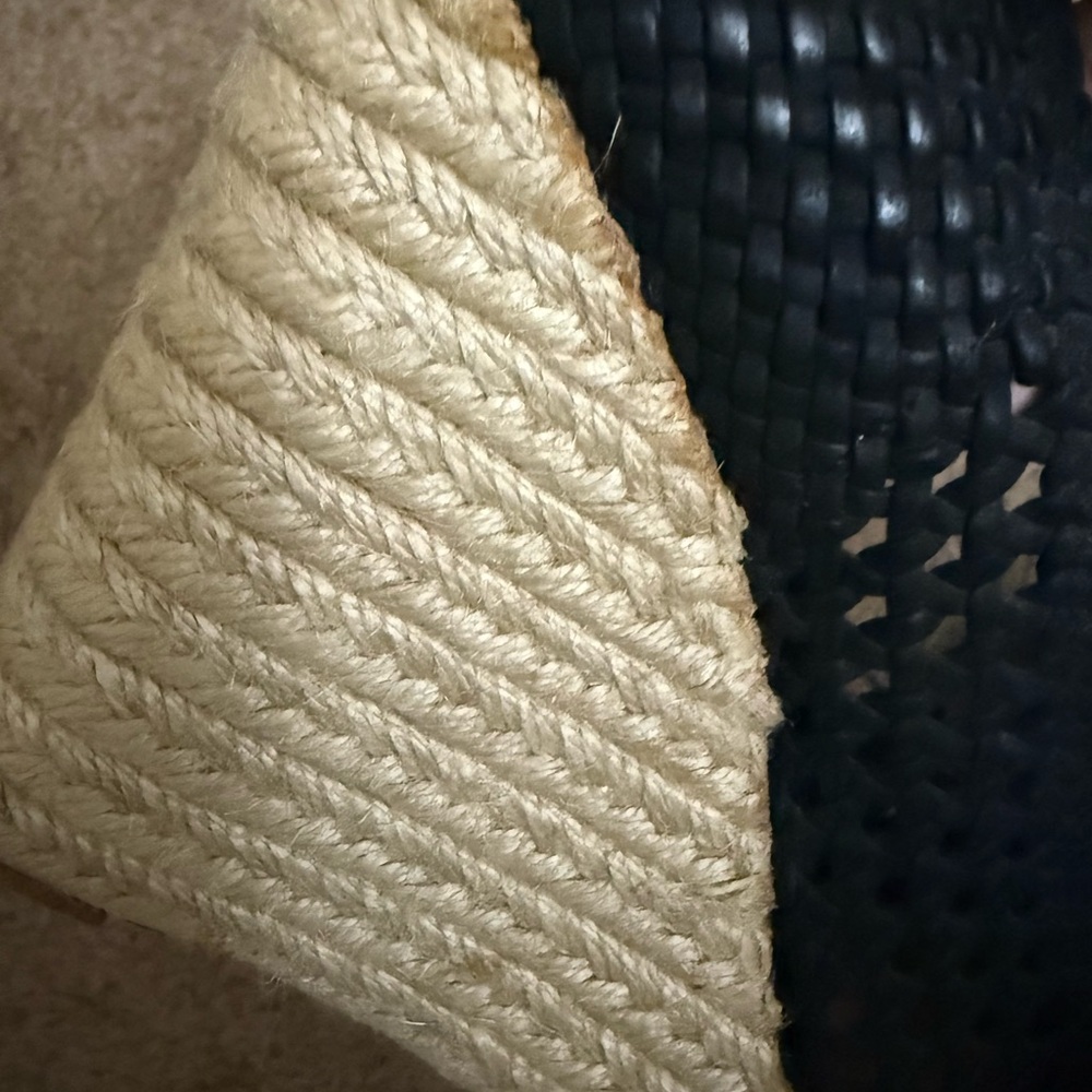 Joie Black Woven Wedge Espadrilles - Picture 4 of 8